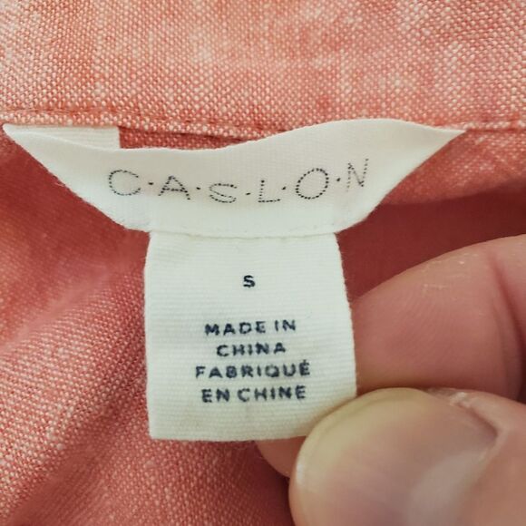 Caslon Linen Collared Casual Top sz Sm - Picture 9 of 10